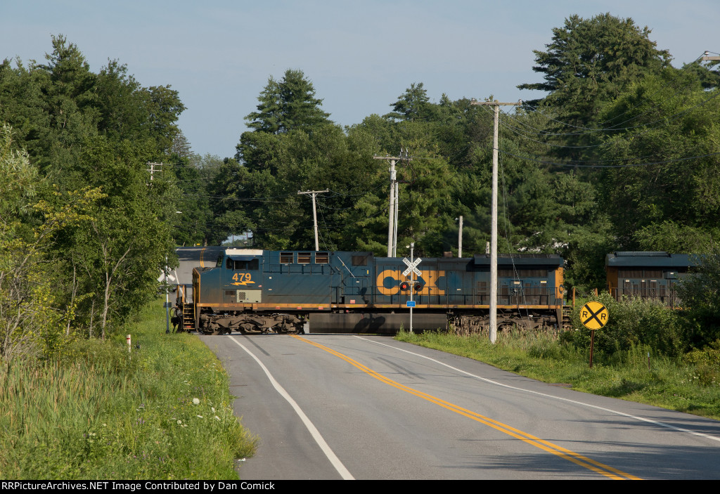 CSXT 479 Leads M426-22 at Stetson Rd. in Lewiston